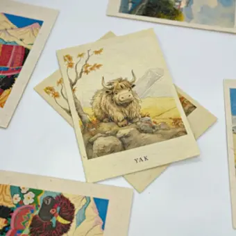Yak greeting card  