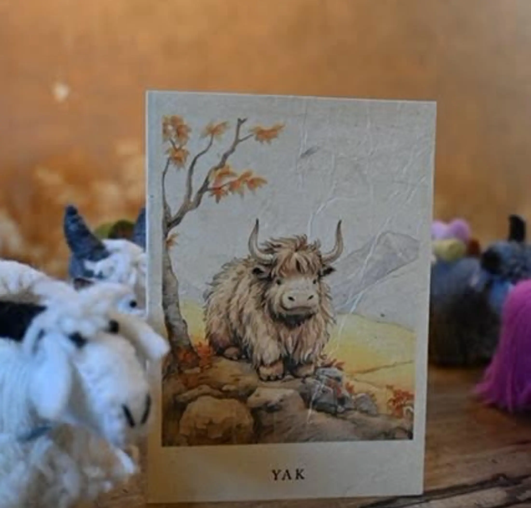 Yak greeting card 
