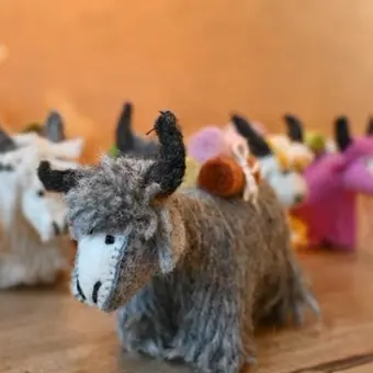 Felted Yak Wool Doll