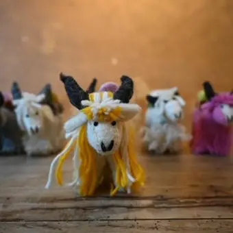 Felted Yak Wool Doll