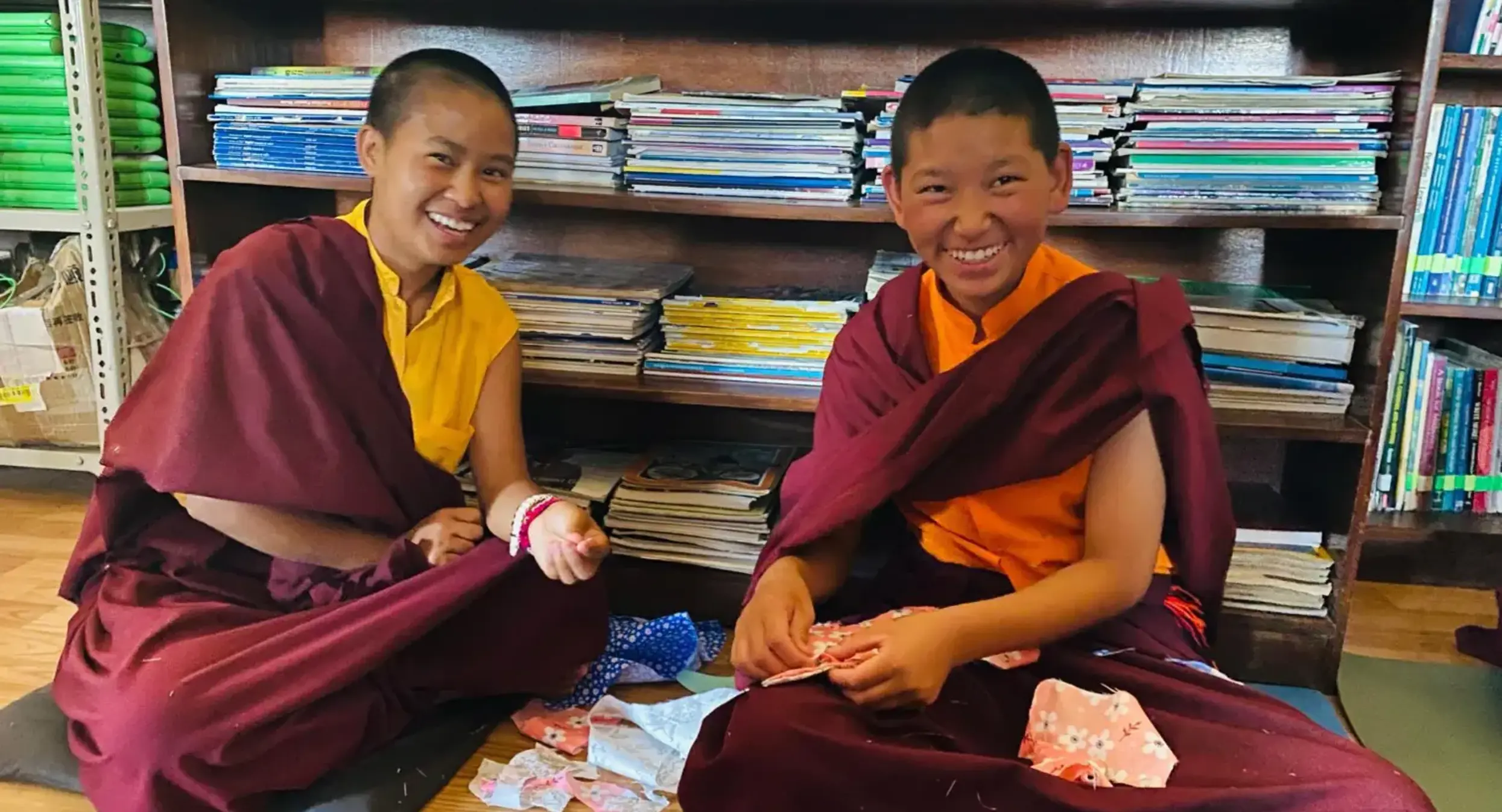 Empowering Young Nuns at Arya Tara School Empowering Young Nuns with Menstrual Hygiene Management (MHM) and Pad-Making Workshop