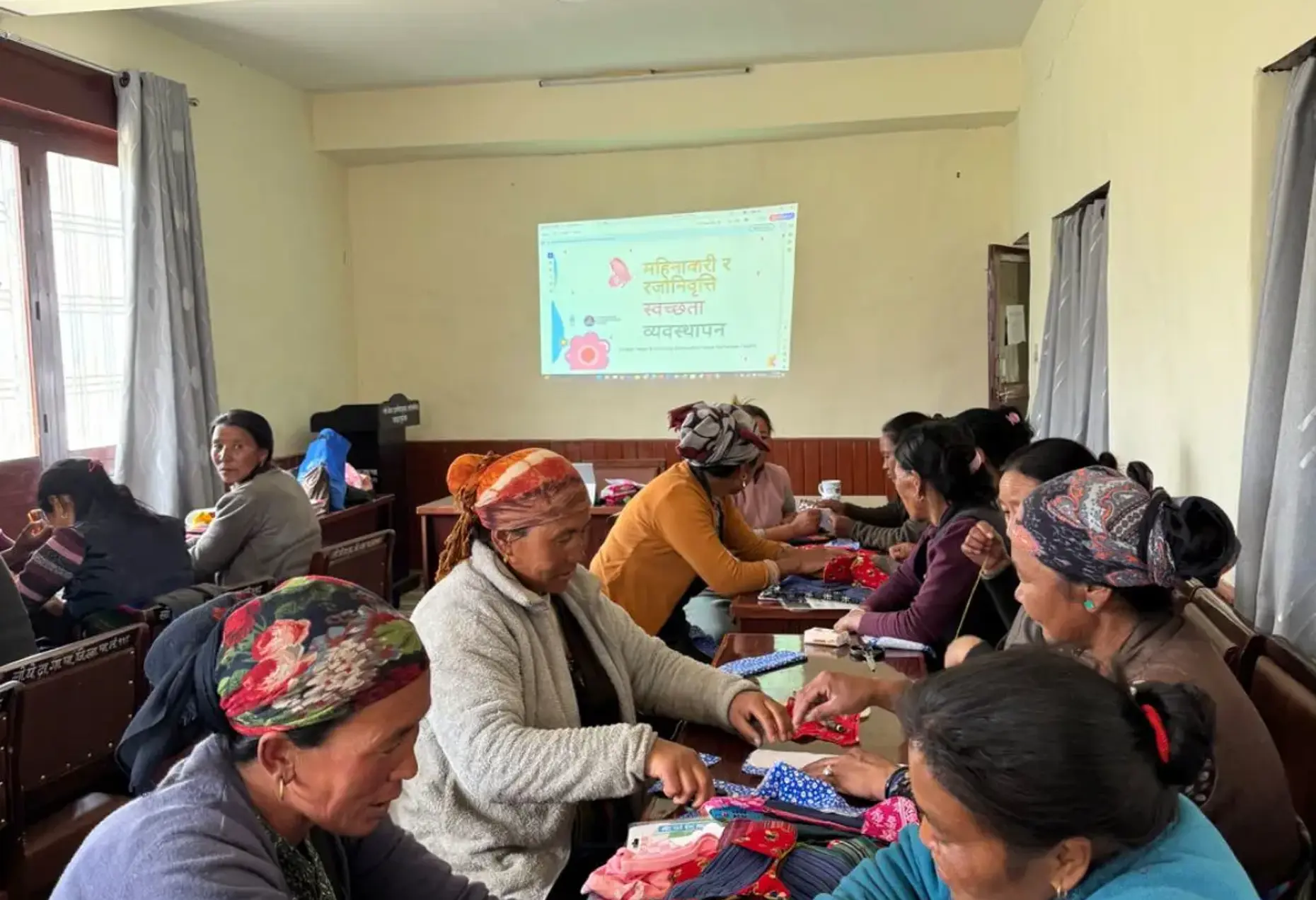 Menstrual Health Hygiene Management and Pad Making Training In Upper Mustang